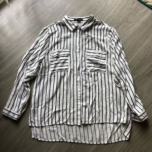 New Look Women’s Vertical Navy Striped Blouse